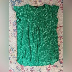 Flowery green blouse